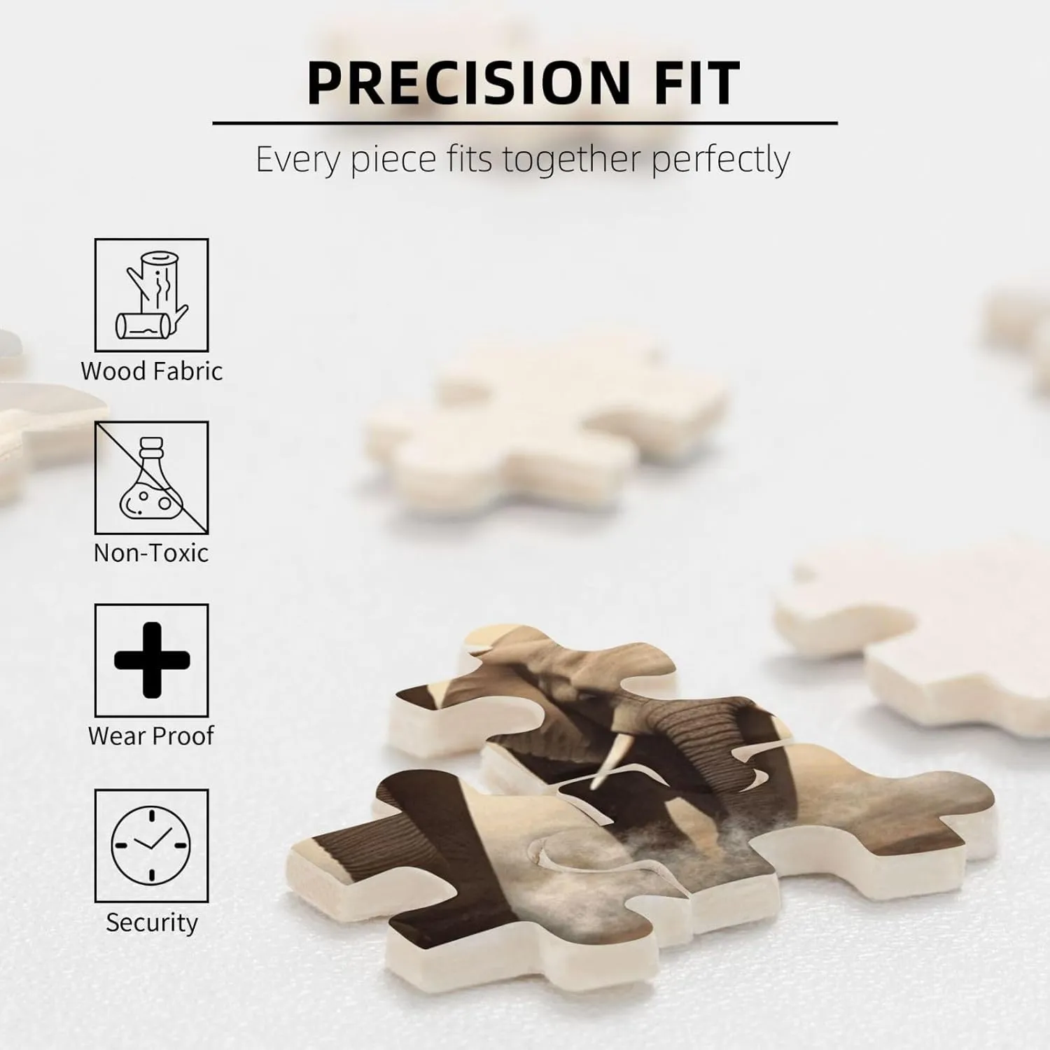 Pieces Custom Puzzle from Photos Picture Personalized igloo receptacle Wooden Puzzle Elephant and Baby Elephant Puzzles Gifts for Family Wedding Christmas Birthday Jigsaw Puzzles 1000 