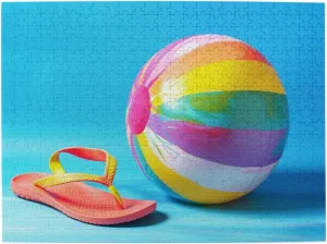 Pieces Personalized Wooden Puzzle$Colorful flip Flops Beach Ball$for worm surcharge lore smear import solitary Adult and Kids Family$ Super Difficult Jigsaw Puzzle$do You Dare to Challenge 500 