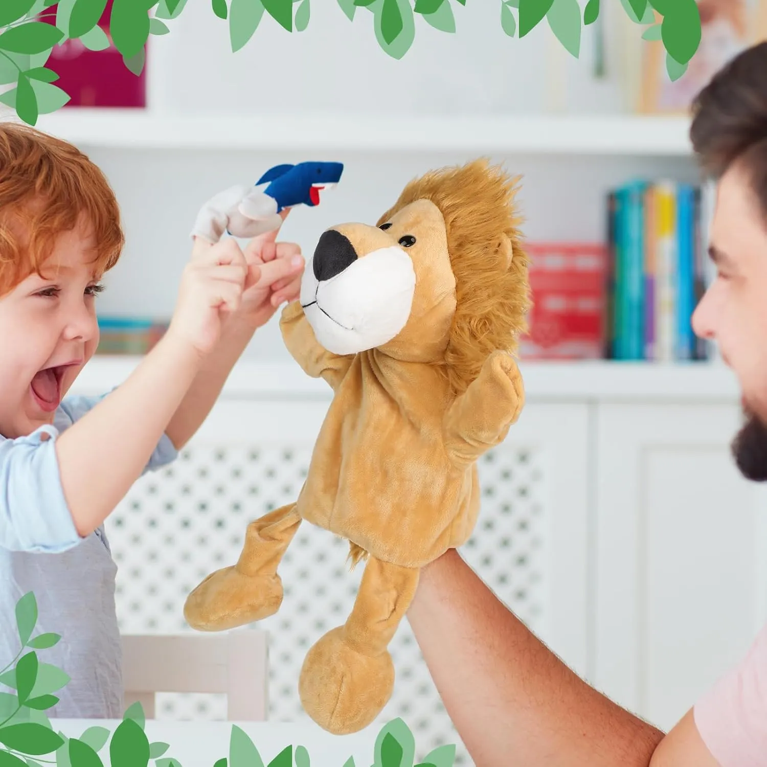 Pig Elephant Hand Puppets for Boys and Girls Storytelling, Teaching, Missouri Role Playing(Cute Style) Wettarn 10 Pcs Animal Hand Puppets 12 Inch Soft Plush Plush Puppets Lion Orangutan Giraffe Tiger 
