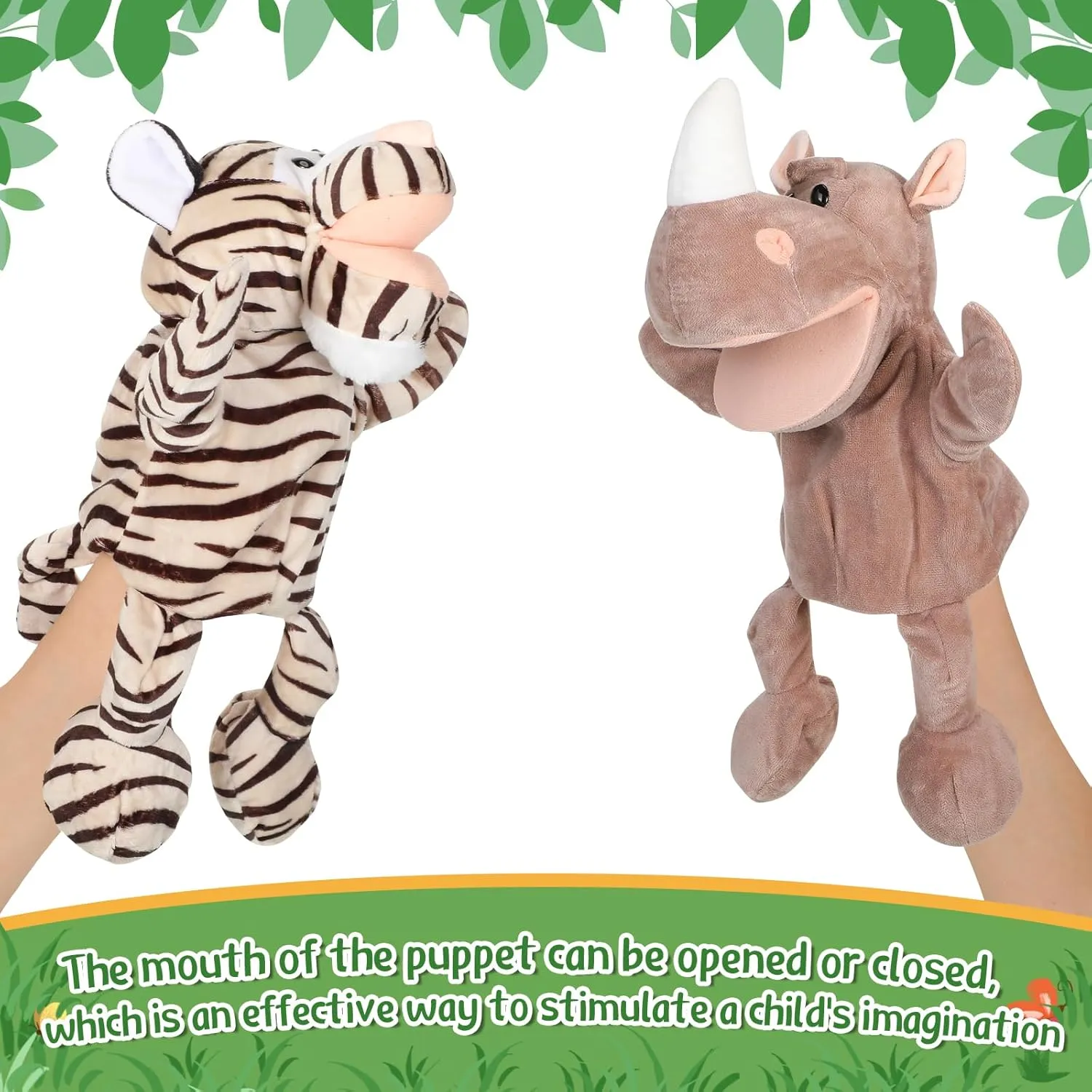Pig Elephant Hand Puppets for Boys and Girls Storytelling, Teaching, Missouri Role Playing(Cute Style) Wettarn 10 Pcs Animal Hand Puppets 12 Inch Soft Plush Plush Puppets Lion Orangutan Giraffe Tiger 