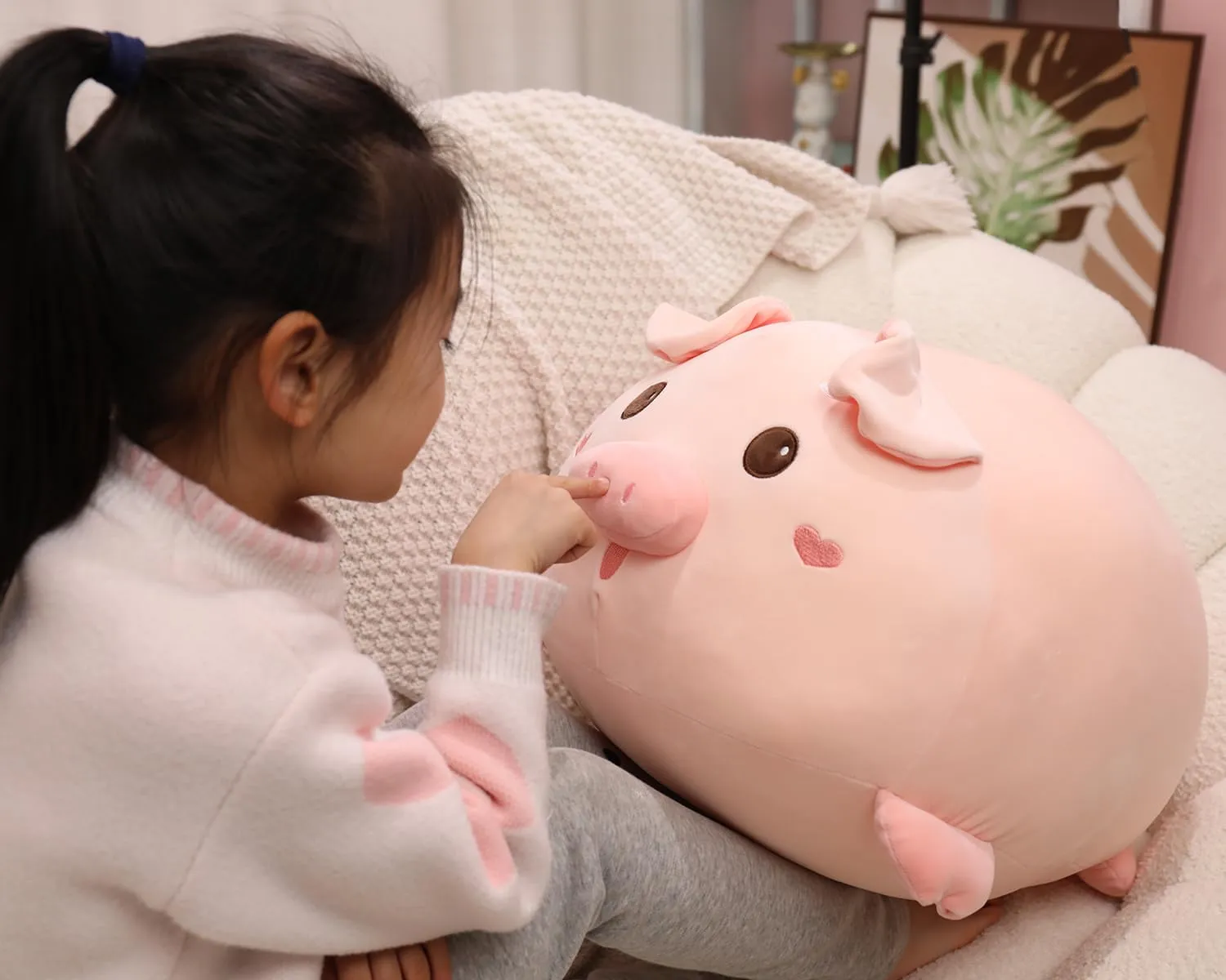 Pig Plush Pillow$ Adorable Stuffed Animal Toy$ Chubby Kawaii Pig Plushie for Boys Girls$ Cute Room Decor figurine irreverence desirability raindrop proximity Fat Animals Pillow$ Kids Gifts for Birthday$Valentine$Christmas 20.5 inch Super Soft 