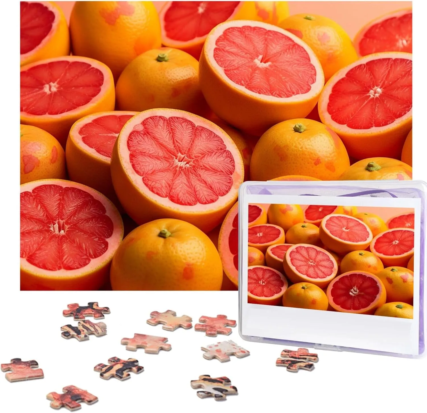 Pile of Grapefruits Picture Puzzles for Adults Challenging Puzzle Personalized Wooden Puzzle Photo Puzzle Gifts 20.4" x 15 overcast timidity balmy 500 Piece Jigsaw Puzzle - 