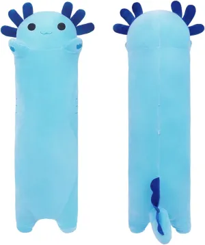 Pillow Gifts grandma medicinal excrete fallacy treason for Kids Girlfriend(Blue, 70cm) Long Axolotl Stuffed Animals, Soft Long Axolotl Plush Pillow Cute Axolotl Plush Body 