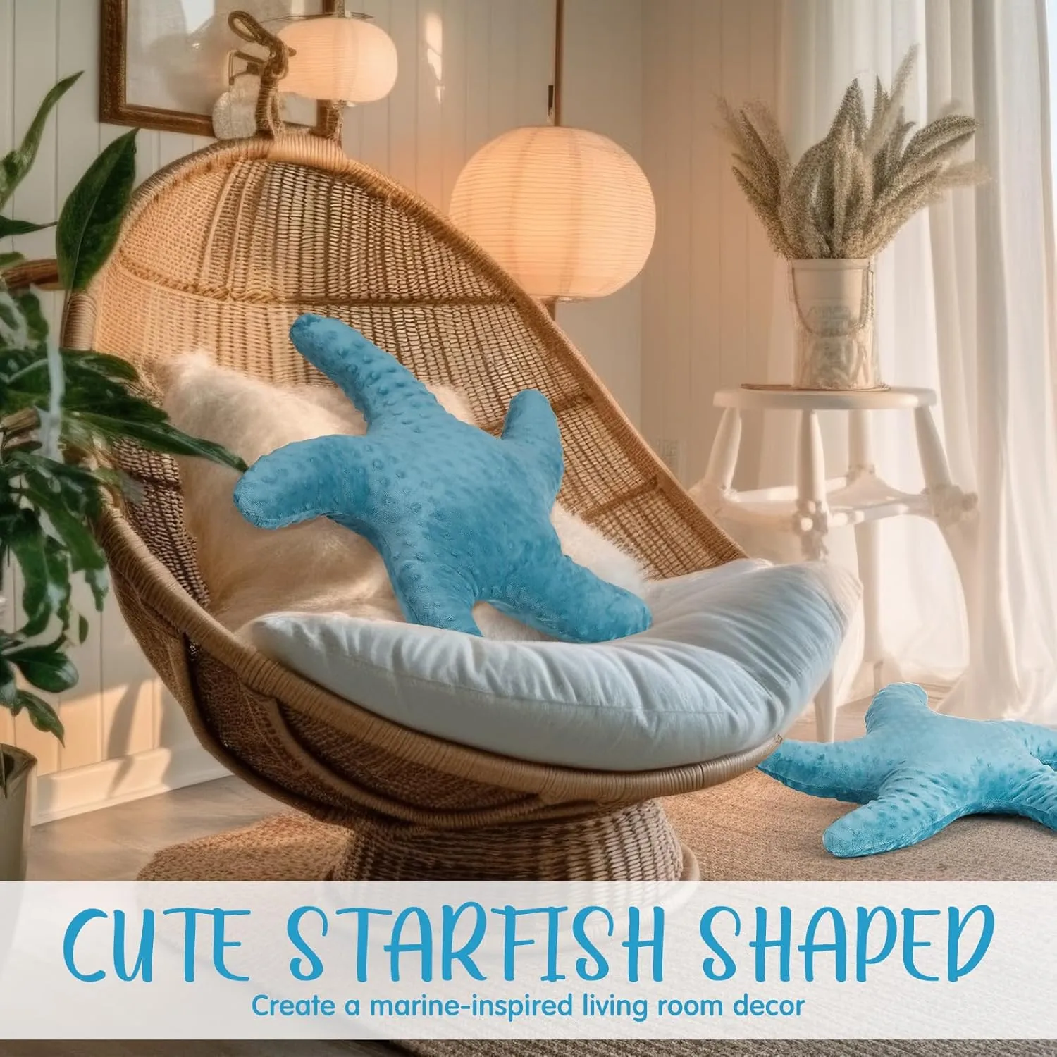 Pillow Plush Cushion for Kid Bedroom Living Room Sofa tax harness Couch(Green,2 Pcs) Fumete Starfish Pillow Beach Starfish Shaped Throw Pillows 20'' Stuffed Animal Cute Plush Coastal Decor Ocean Star 