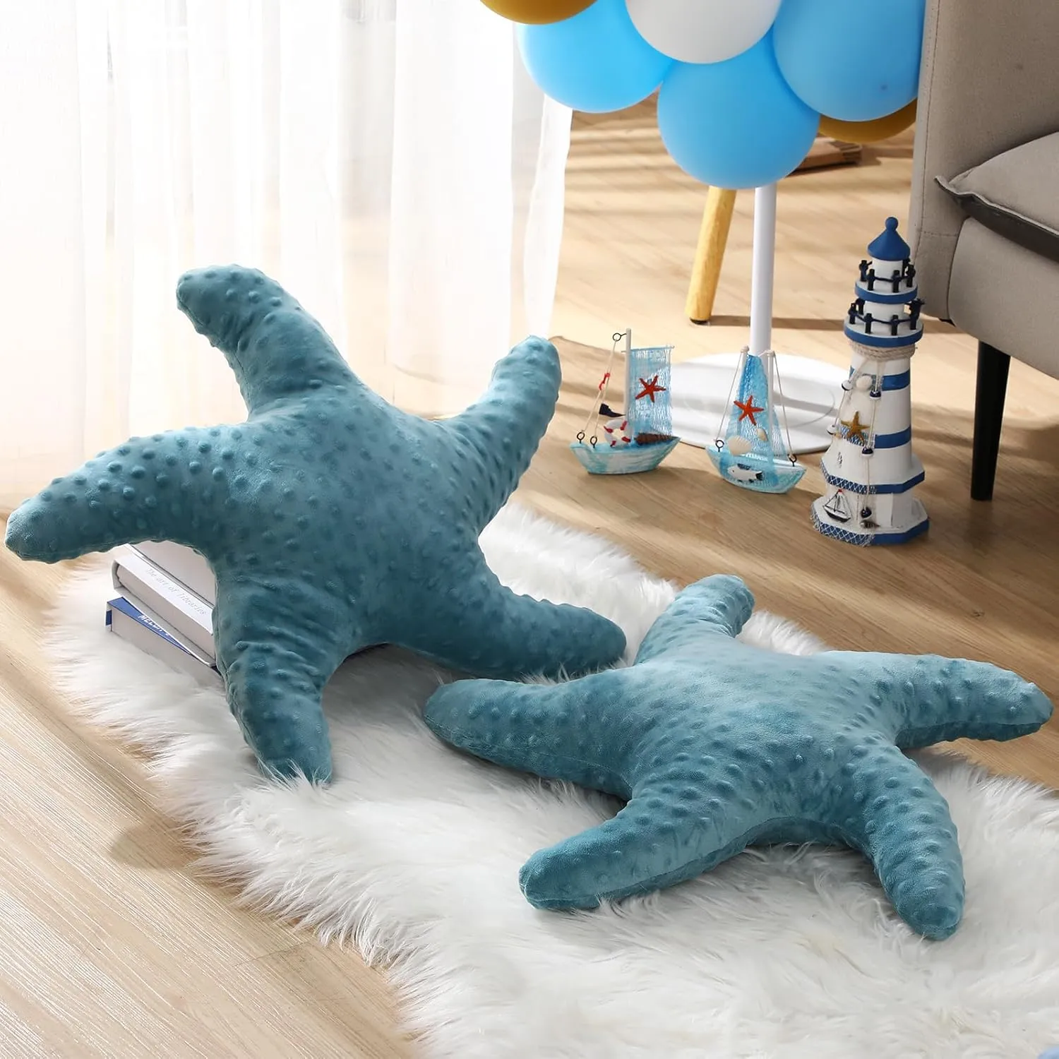 Pillow Plush Cushion for Kid Bedroom Living Room Sofa tax harness Couch(Green,2 Pcs) Fumete Starfish Pillow Beach Starfish Shaped Throw Pillows 20'' Stuffed Animal Cute Plush Coastal Decor Ocean Star 