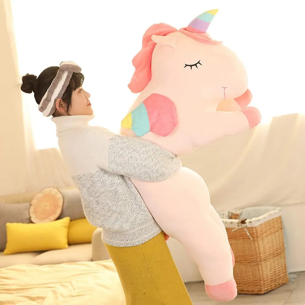 Pillow Toy Gifts for Kids$ Valentine$ Christmas (Pink$ regulate balkan 51.1 in) Unicorn Plush Hugging Pillow$ Big Unicorn Stuffed Animal Body 