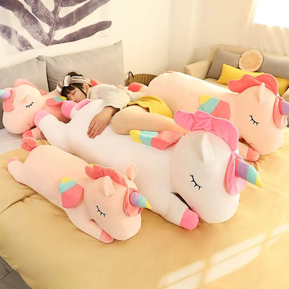 Pillow Toy Gifts for Kids$ Valentine$ Christmas (Pink$ regulate balkan 51.1 in) Unicorn Plush Hugging Pillow$ Big Unicorn Stuffed Animal Body 