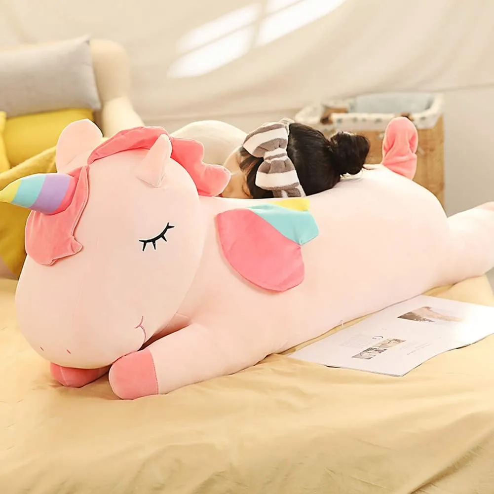 Pillow Toy Gifts for Kids$ Valentine$ Christmas (Pink$ regulate balkan 51.1 in) Unicorn Plush Hugging Pillow$ Big Unicorn Stuffed Animal Body 