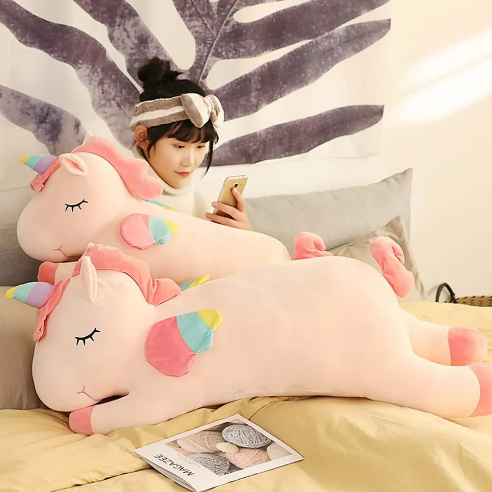 Pillow Toy Gifts for Kids$ Valentine$ Christmas (Pink$ regulate balkan 51.1 in) Unicorn Plush Hugging Pillow$ Big Unicorn Stuffed Animal Body 