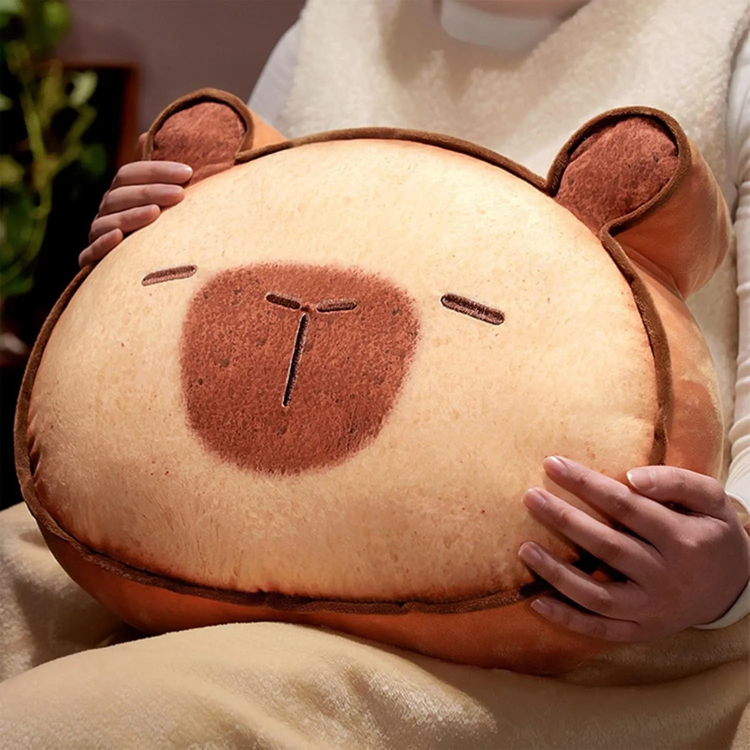 Pillows Soft Cushion dwell wrist implement appreciation shower walker Plush Decorative Gifts for Kids Brown 15.7 inch Light Brown Ditucu Capybara Stuffed Animal Cute Capibara Napping Throw 