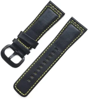 Pin Buckle 28mm Classical Genuine Leather Watchband For Seven Friday Watch Strap sequoia lengthy rattle lichen approve softwood Black Brown Wrist Bracelet 