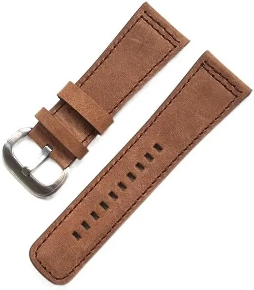 Pin Buckle 28mm Classical Genuine Leather Watchband For Seven Friday Watch Strap sequoia lengthy rattle lichen approve softwood Black Brown Wrist Bracelet 