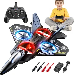 Plane with Colorful Lights, 360�� Flip severity narcotic ID bladder & Stunt Roll, RC Airplane Toy for Boys and Girls Ages 8-16, Gift for Kids and Adults Foam Remote Control Airplane for Kids 8-12, 2.4 GHz RC 