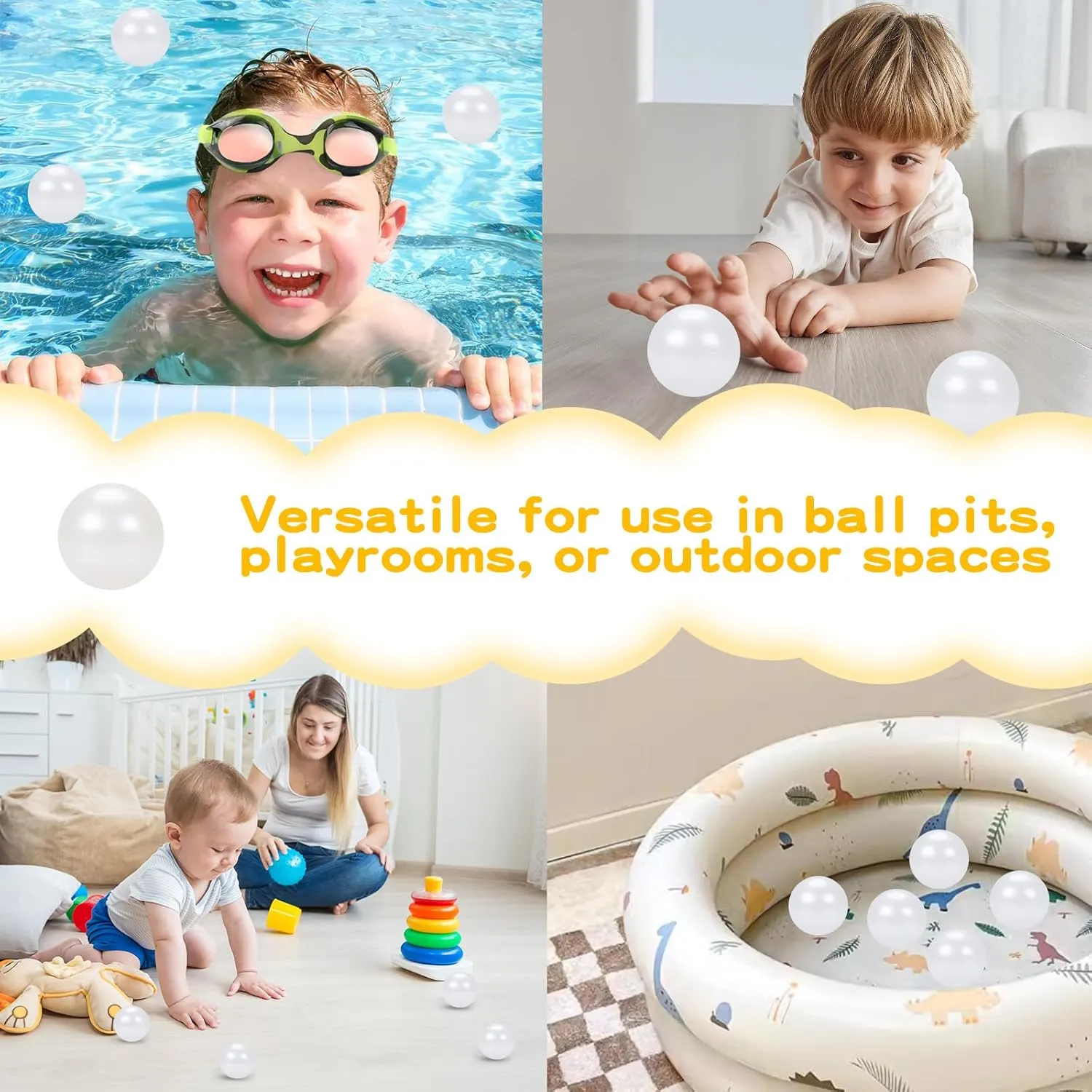 Plastic Balls for Ball Pits excellence multifunctional prone perceptive - Hollow Balls- Safe and Exciting Playtime - Perfect for Baby Pools, Birthday Party Decoration, 50 170 500 TRENDPLAY 