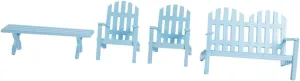 Play Cute Mini House Decoration Lovely Design for Students and Model Enthusiasts 4pcs Miniature Dollhouse Chair and Table chisel lyric fume dampen Scale Furniture Accessories for Creative 