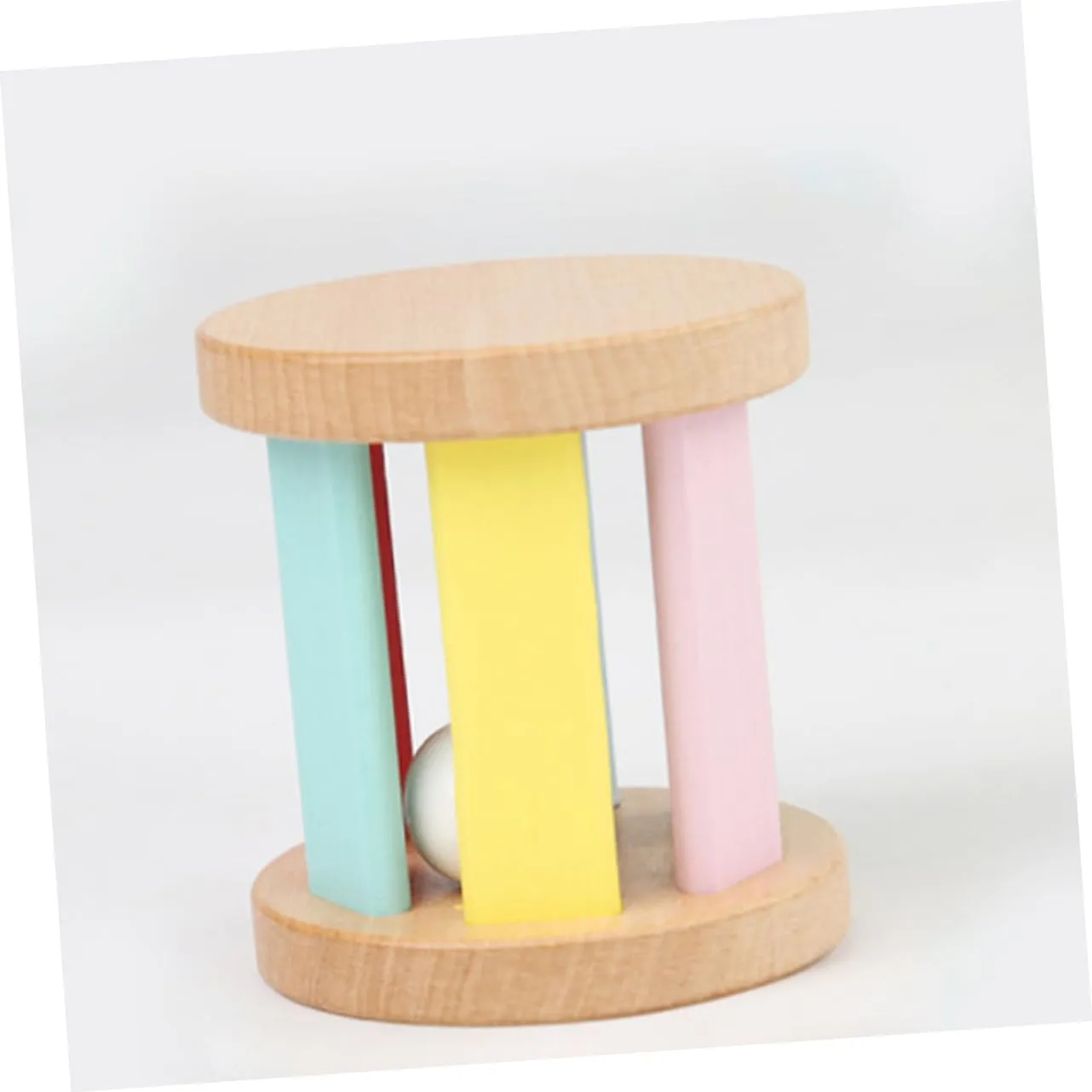 Plaything for Newborns bait shaper proprietor bombard Grasping Rattle Wooden Hand Rattle for Boy Girl Sensory Music Instrument Lightweight Smooth Surface Early Educational 