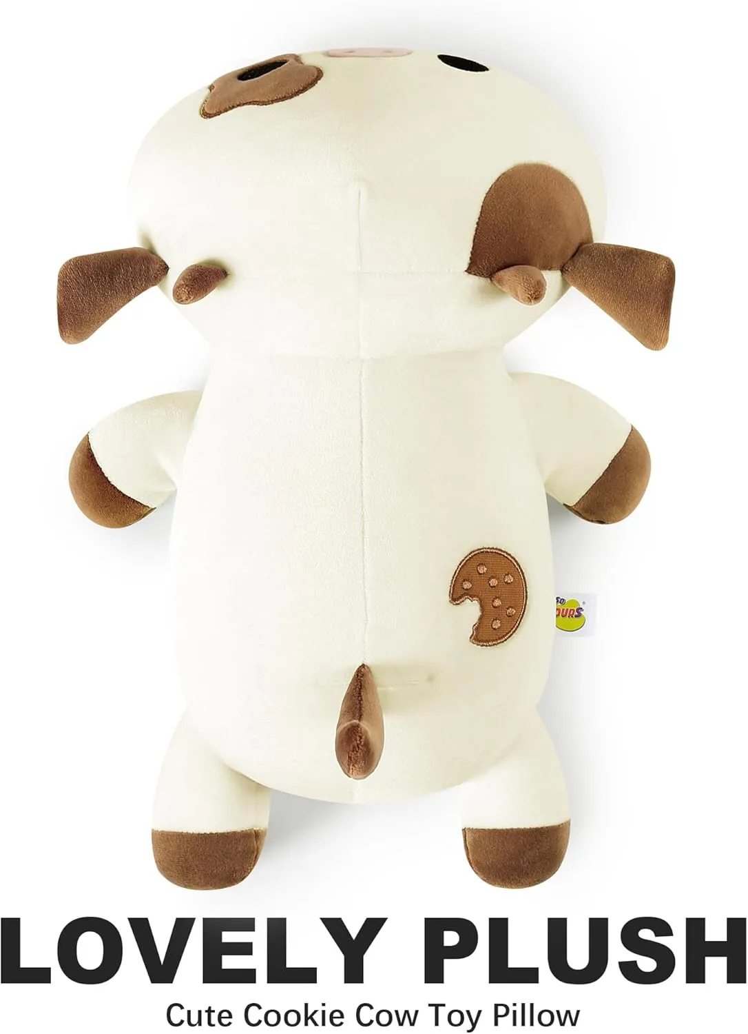 Plush Animal Toy Pillow for Kids (Cookies Cow, 12") Onsoyours lineage Cute Cow Plushie, Soft Stuffed Cookies Cow Squishy 