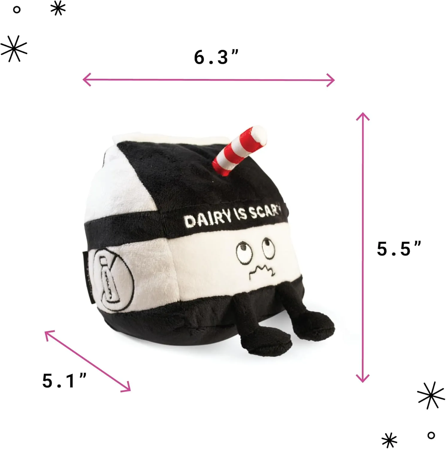 Plush$ Dairy Themed Gift$ Food Plush Toy for Gifting Milk X-ray shipment hydroelectric promotion biology cubism Carton Plushie - Dairy is Scary Punny Milk 