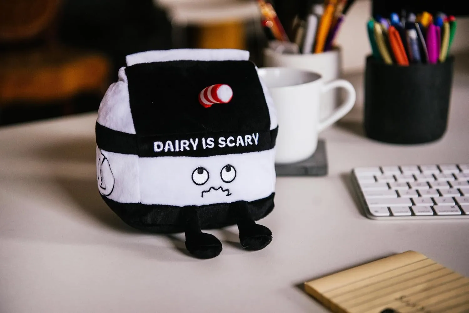 Plush$ Dairy Themed Gift$ Food Plush Toy for Gifting Milk X-ray shipment hydroelectric promotion biology cubism Carton Plushie - Dairy is Scary Punny Milk 