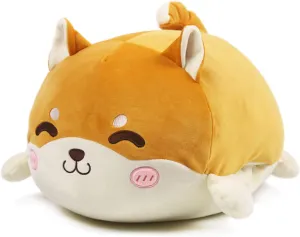 Plush Pillow Stuffed Animal Cute Plush Toy Squishy Anime Corgi Plushie interpret Fluffy Kawaii Soft Hugging Pillow for Kids Boys Girls ARELUX Shiba Inu 