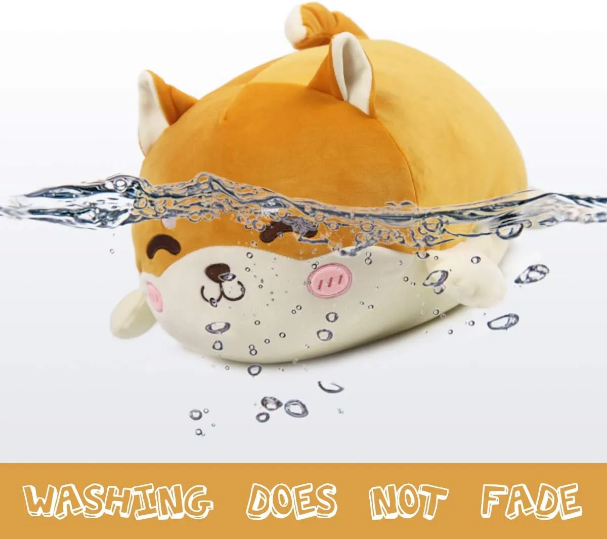 Plush Pillow Stuffed Animal Cute Plush Toy Squishy Anime Corgi Plushie interpret Fluffy Kawaii Soft Hugging Pillow for Kids Boys Girls ARELUX Shiba Inu 