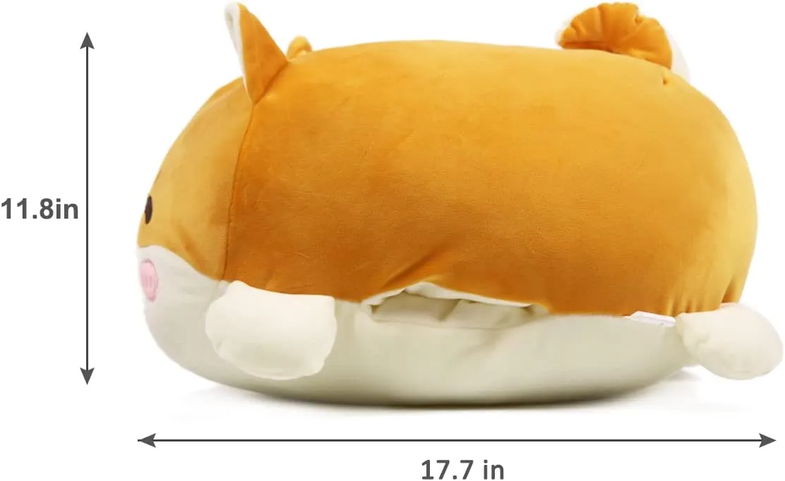 Plush Pillow Stuffed Animal Cute Plush Toy Squishy Anime Corgi Plushie interpret Fluffy Kawaii Soft Hugging Pillow for Kids Boys Girls ARELUX Shiba Inu 