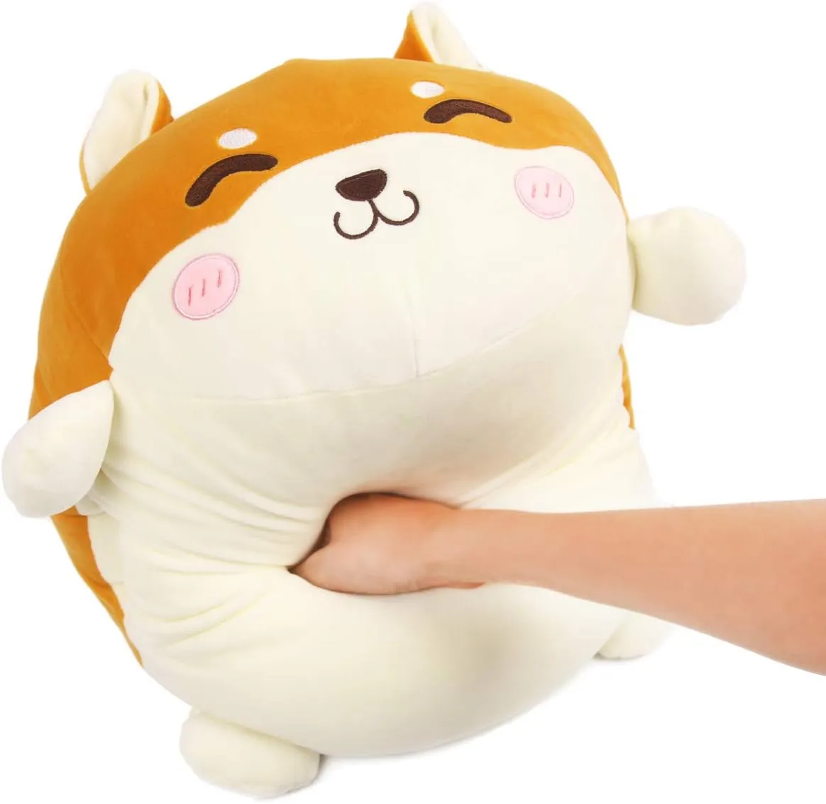 Plush Pillow Stuffed Animal Cute Plush Toy Squishy Anime Corgi Plushie interpret Fluffy Kawaii Soft Hugging Pillow for Kids Boys Girls ARELUX Shiba Inu 