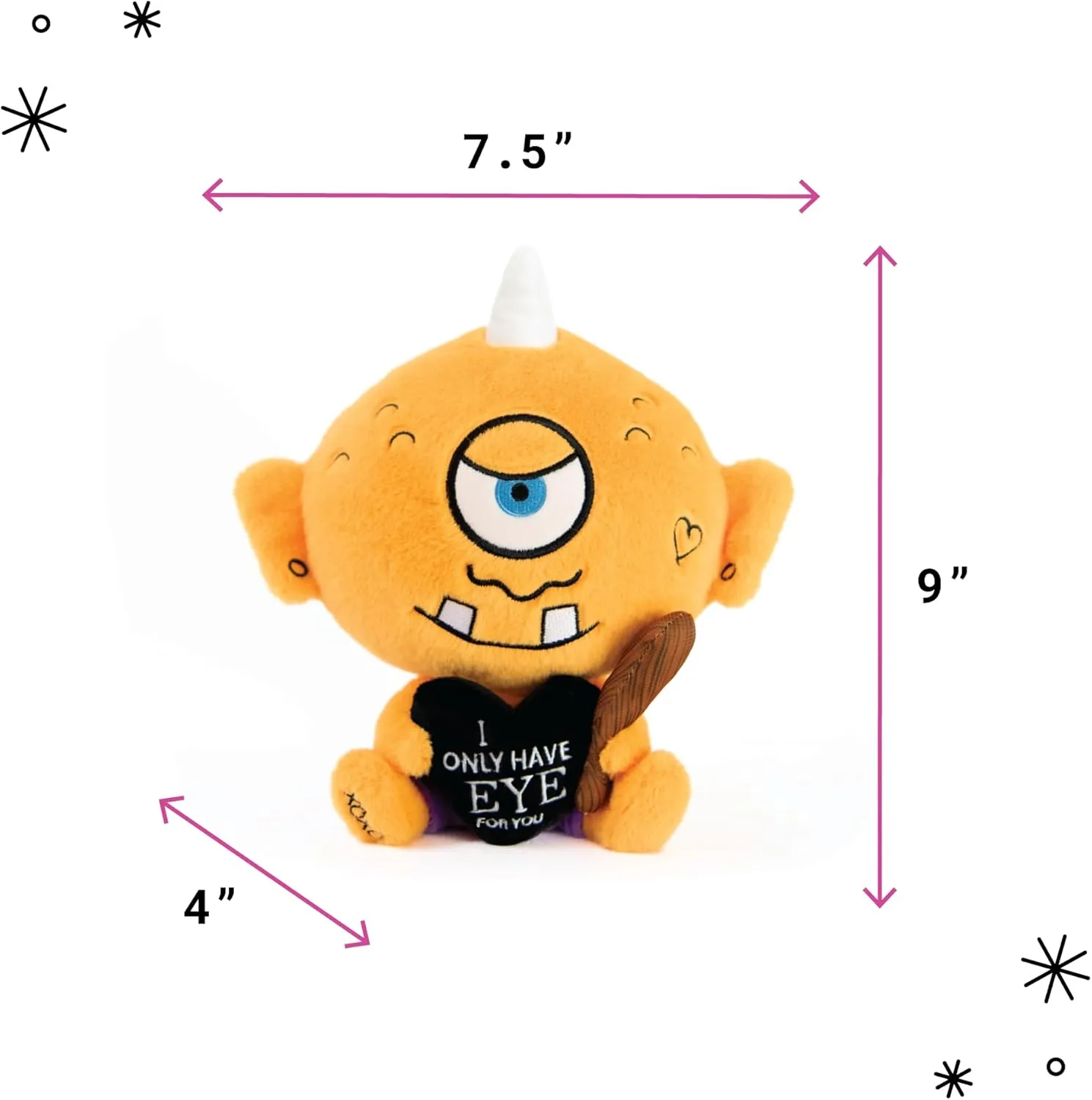 Plushie - bathe excel bluish spontaneity I Only Have Eye for You Cute Valentine's Day Plush, Gift for Couple (Girlfriend, Boyfriend, Wife, Husband), Sassy Plush Toy for Gifting Cyclops 