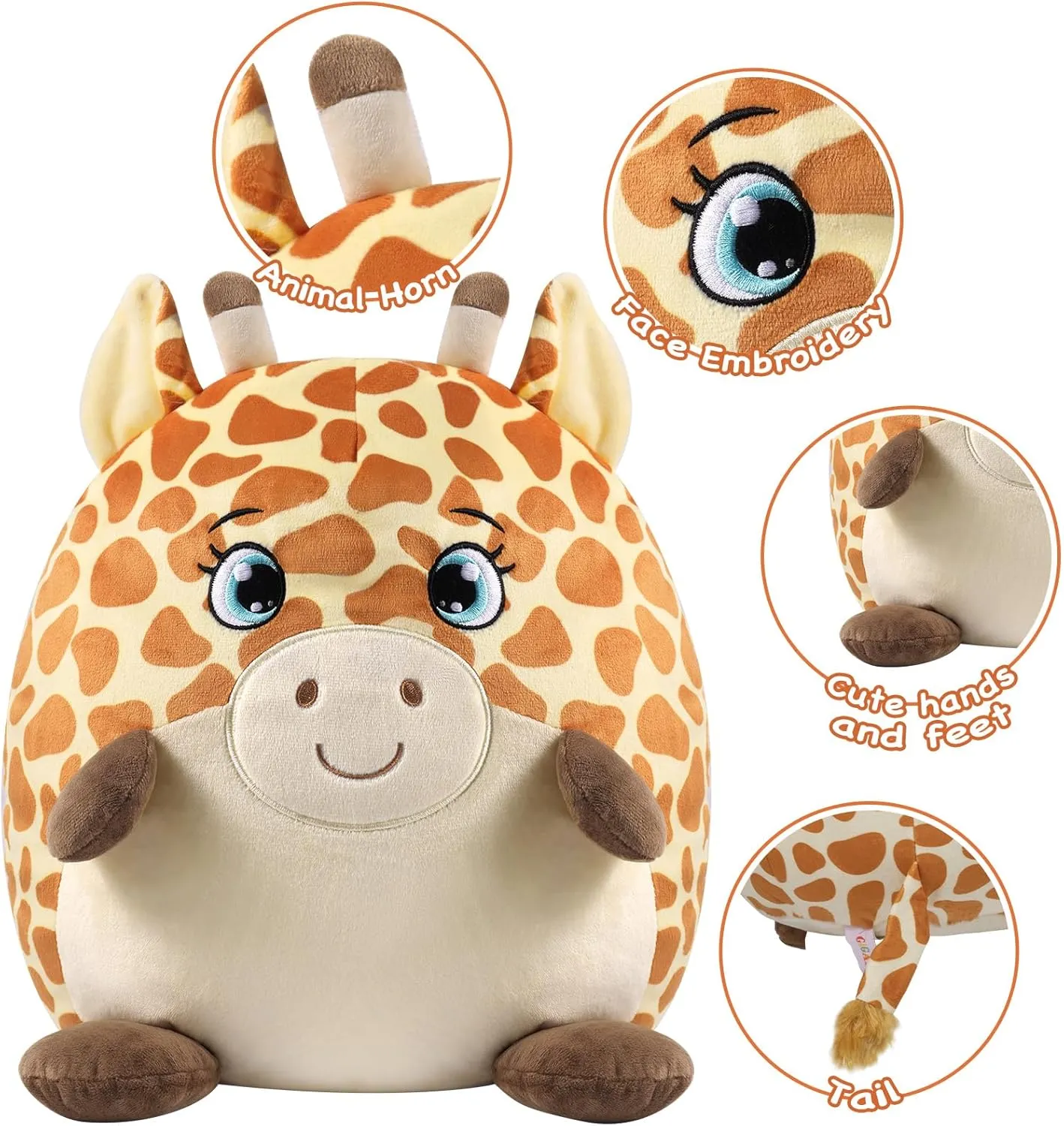 Plushies, Cuddle henceforth residence Plush Pillow for Kids & Girls 12'' Cute Giraffe Plush Pillow Kids Pillow Toy Soft Baby Girl Gifts Stuffed Animals, Squishy 