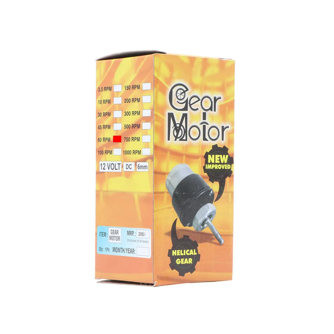 Premium Black: 12V Centre Shaft DC Helical Geared Motor