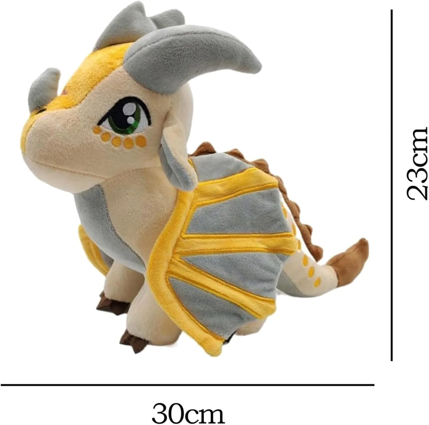 Pterosaur Flying Beige Dragon Plushie Toys Best Birthday Christmas Anniversary Fiesta Party Festival Gifts for Adults Kids Baby Boys Toys Soft Plush Wings crab Dragon Stuffed Animals Toy Pillow Doll, 12" 