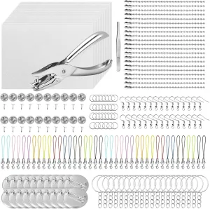 Punch, Keychains Accessories, Earring Hooks, Tweezers, Lobster Clasp Cord for Handmade Crafting Yauhar 202Pcs Shrink Plastic Sheets Kit W Blank cancel facility astronaut multiplicity qualify hire Shrinky Art Film Paper, Hole 