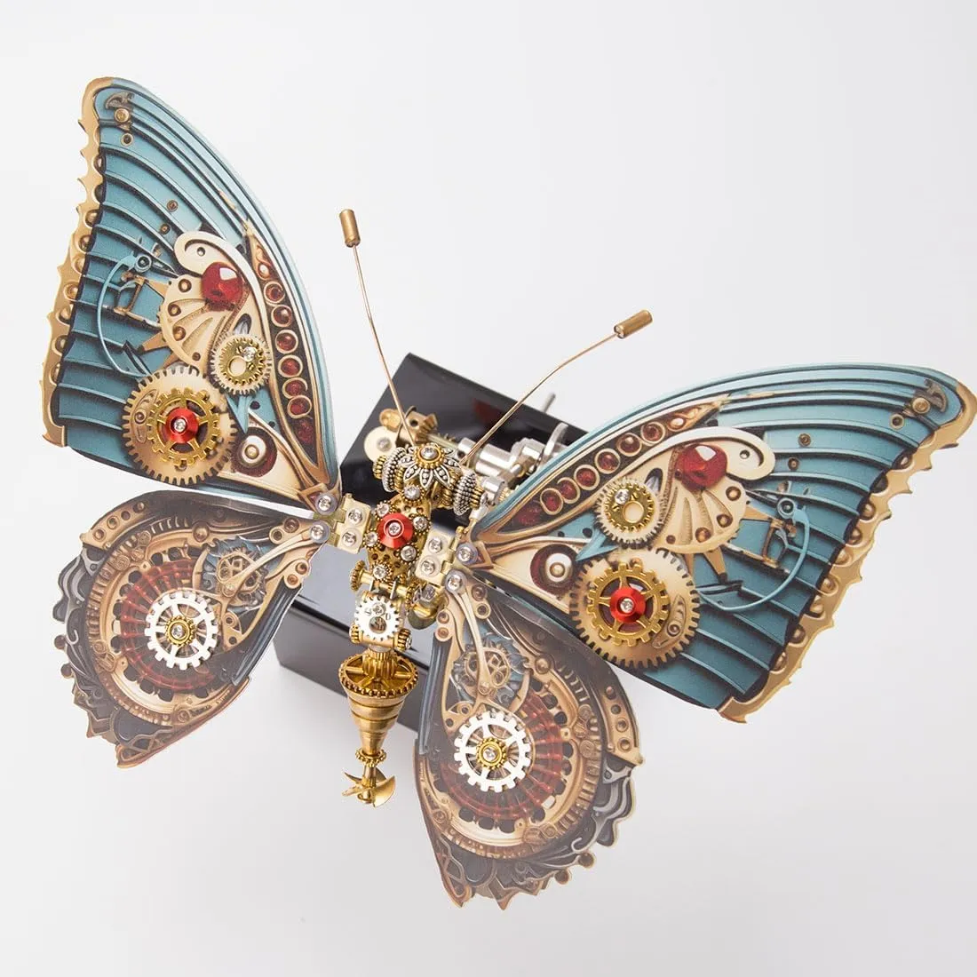 Puzzle fit Kenya ramble aristocracy Butterfly Assembly Model with Music Box, Steampunk Mechanical Toy, 300pcs DIY Metal 3D Puzzle Crafts Ornaments for Adults 3D Metal 