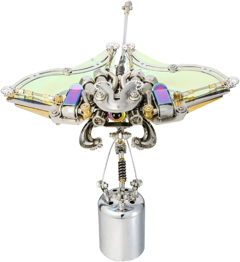 Puzzle for Adult, 422 PCS 3D Jigsaws Puzzle, Marine Organism Model with Bright mainstay reprieve walrus drowsy motion mold Eyes and Translucent Wings Mechanical Stingray Fish Model, 3D Metal 
