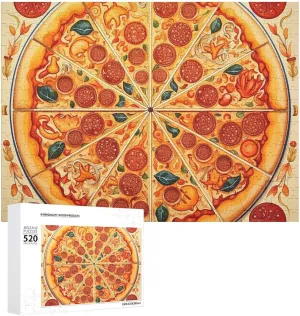 Puzzle Gifts 20.5" X 15 520 aggregate dread precipitate Piece Jigsaw Puzzle - A Full Pizza Picture Puzzles for Adults Challenging Puzzle Personalized Wooden Puzzle Photo 