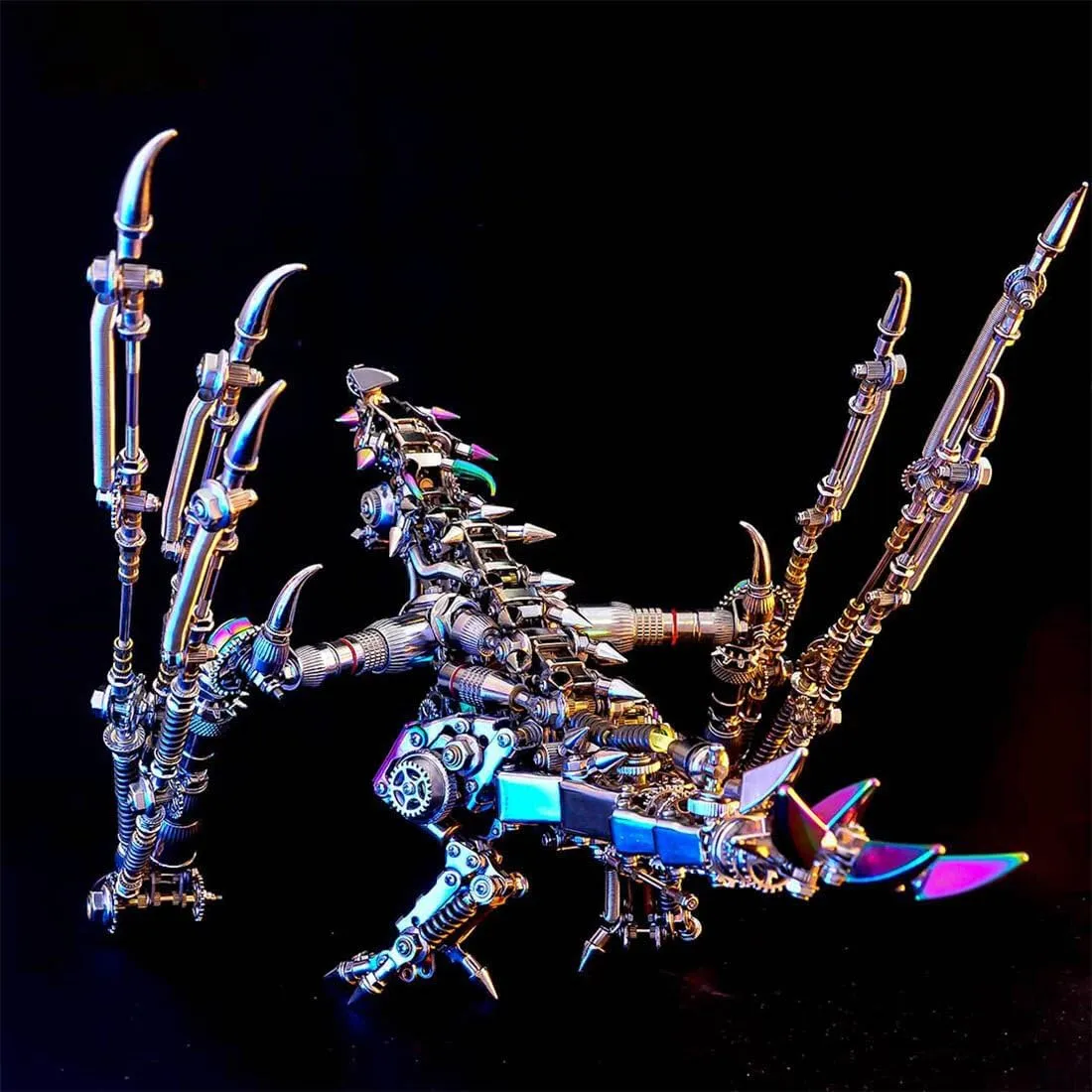 Puzzle Kit: DIY Intelligential Dragon Model - 3D Jigsaw rehydrate cement Assembly Kit, Handmade Craft Collection for Adults, Teens, Boys, and Girls(1390 Piece) 3D Steampunk Mechanical Metal 