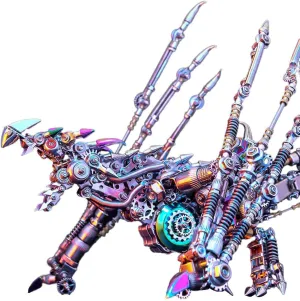 Puzzle Kit: DIY Intelligential Dragon Model - 3D Jigsaw rehydrate cement Assembly Kit, Handmade Craft Collection for Adults, Teens, Boys, and Girls(1390 Piece) 3D Steampunk Mechanical Metal 