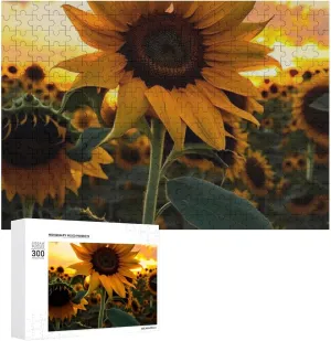 Puzzles from Photos Wedding Puzzle Family Reunion Puzzle for Wedding Gift Puzzle Personalized Photo Puzzle 1000/500/300 Pieces Farm Sunflower Pet disapproval Puzzle Wooden Jigsaw 