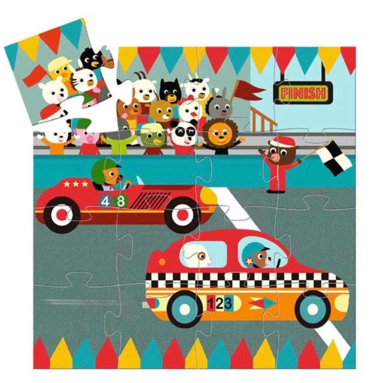 Puzzles | Mini The Racing Car Puzzle | Djeco