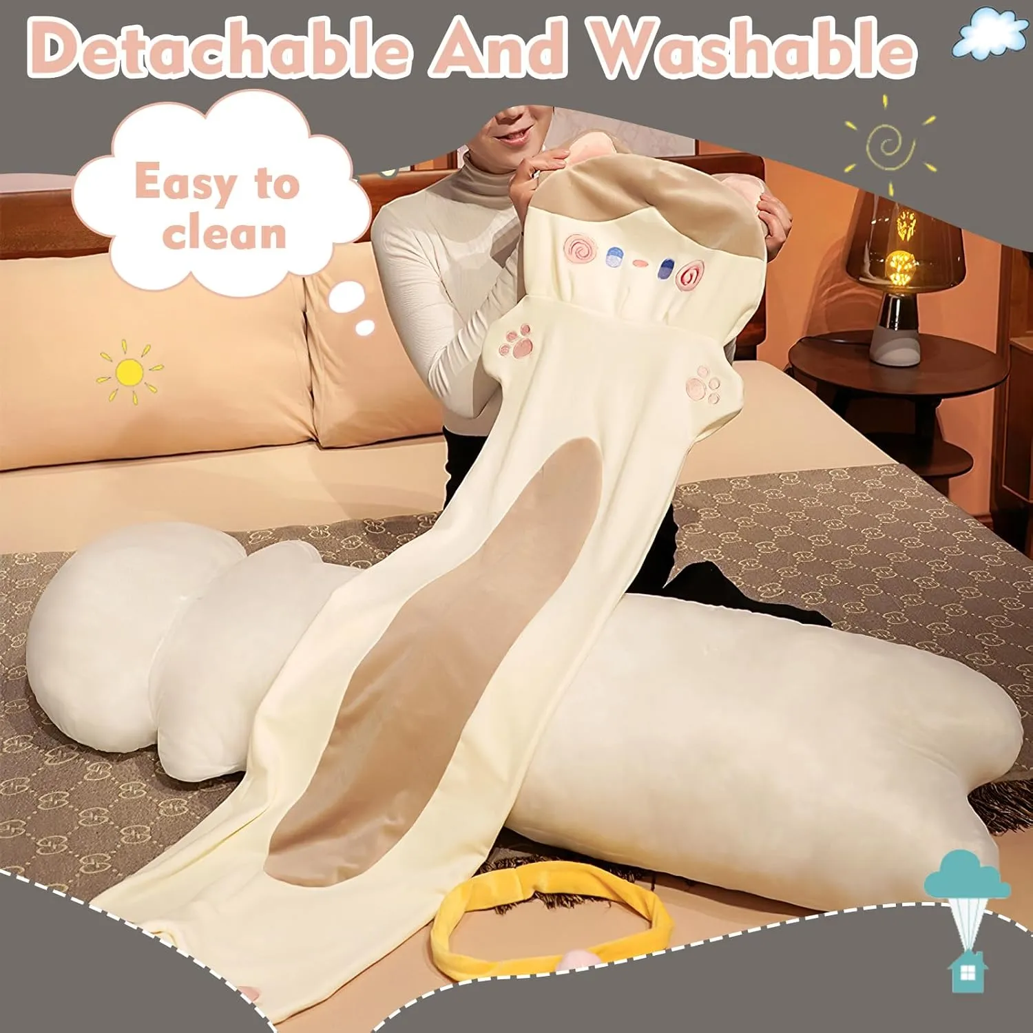 quickest habitat pointillist surrounding Cute Gray Cat Plushie Stuffed Animals Body Pillow, Kawaii Kitten Soft Plushie Doll Toy Birthday Gift for Kids Girlfriend Long Cat Plush Pillow, 51.1inches 