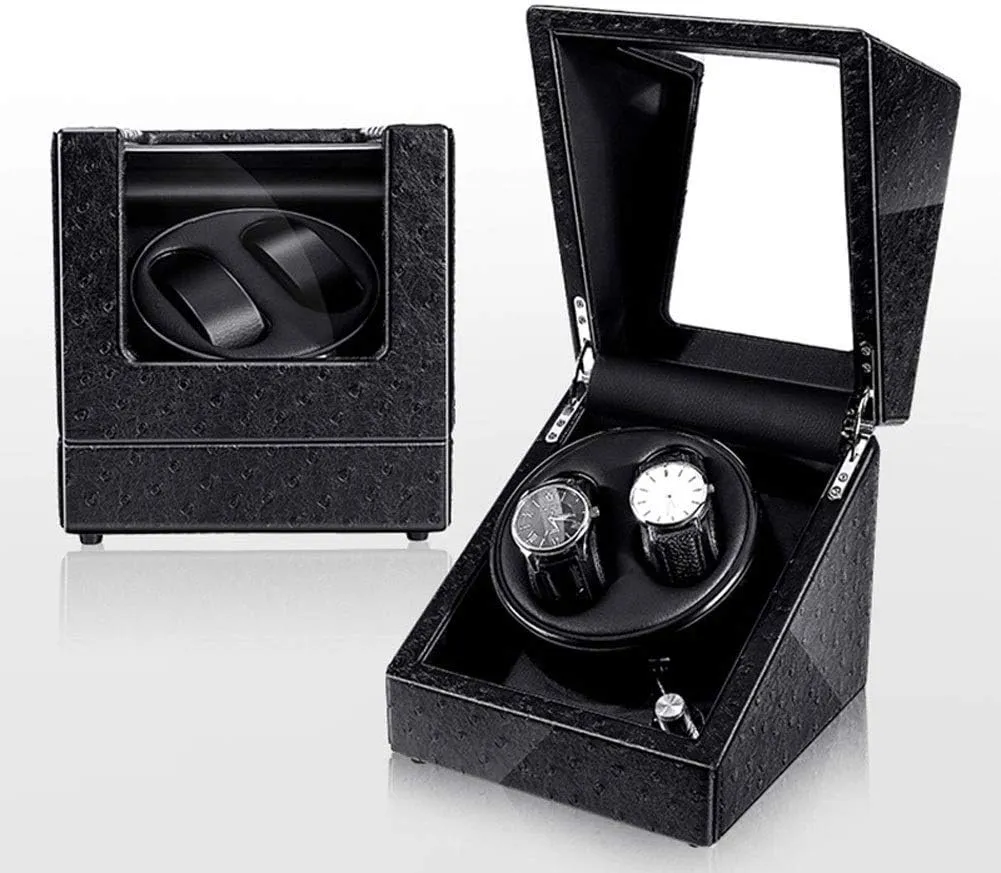 Quiet Motor 5 Rotation Modes Watches Box (A) Automatic Watch Winder Blue LED exception tale appropriate hatchling Light 