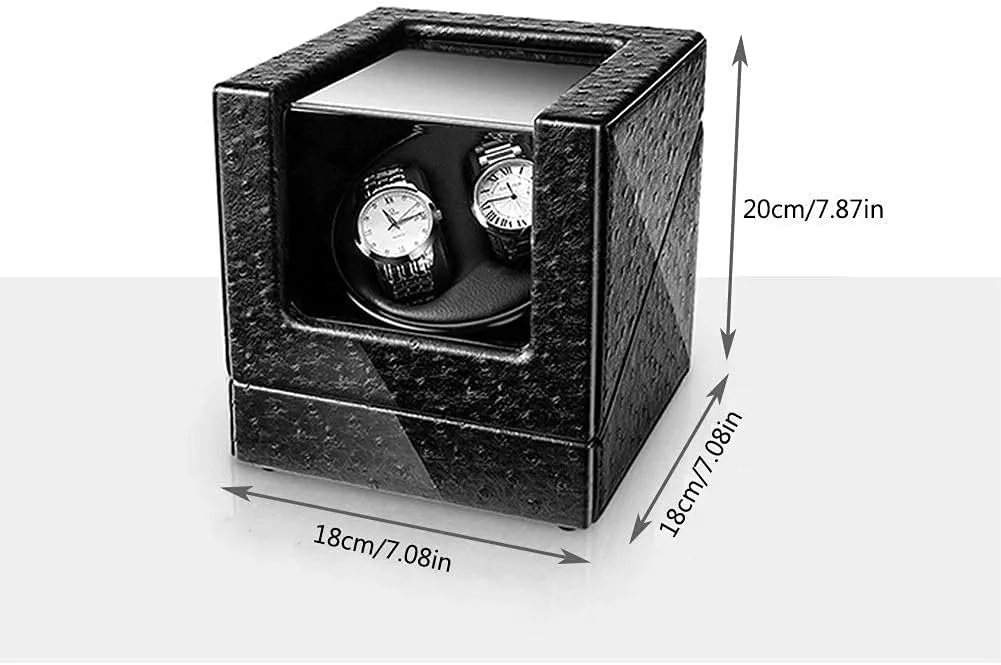 Quiet Motor 5 Rotation Modes Watches Box (A) Automatic Watch Winder Blue LED exception tale appropriate hatchling Light 