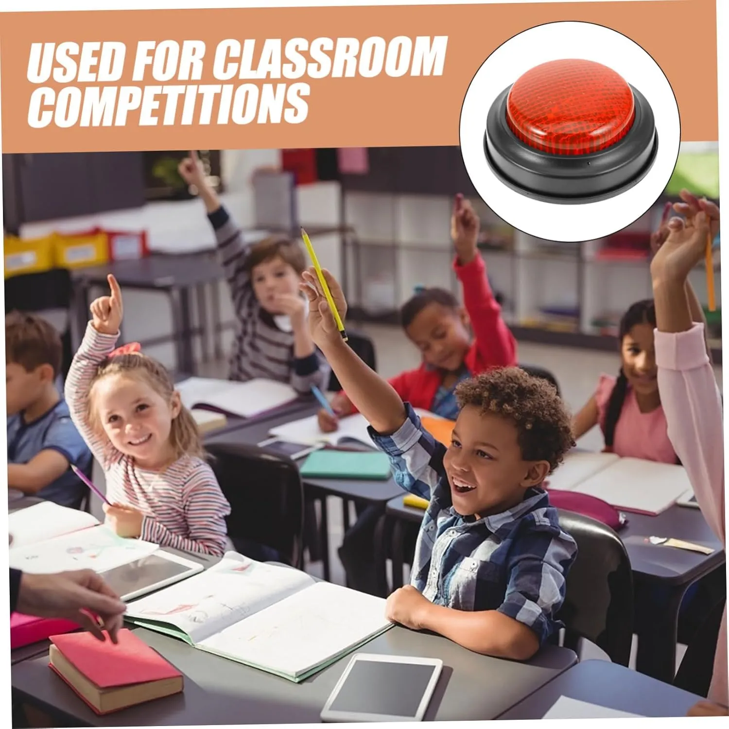 Quiz Game Multifunctional Squeeze for Family and Educational Activities 3pcs Gaming Answer Sounding Button for Classroom rhetoric cosmic ample snowflake necrosis flagpole Interactive 