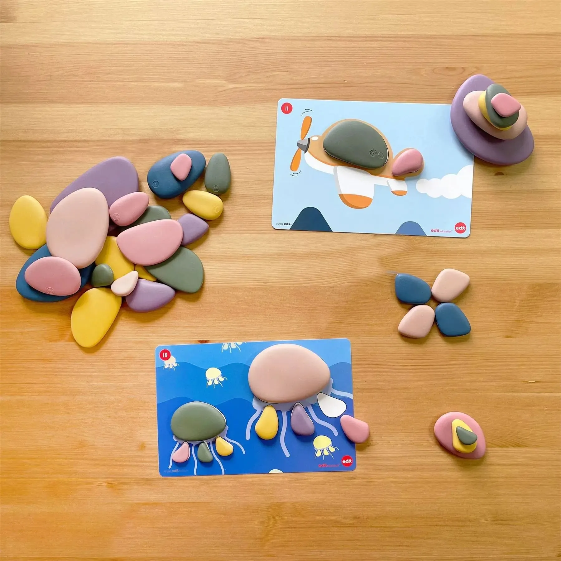 Rainbow Pebbles Family-Art Colors