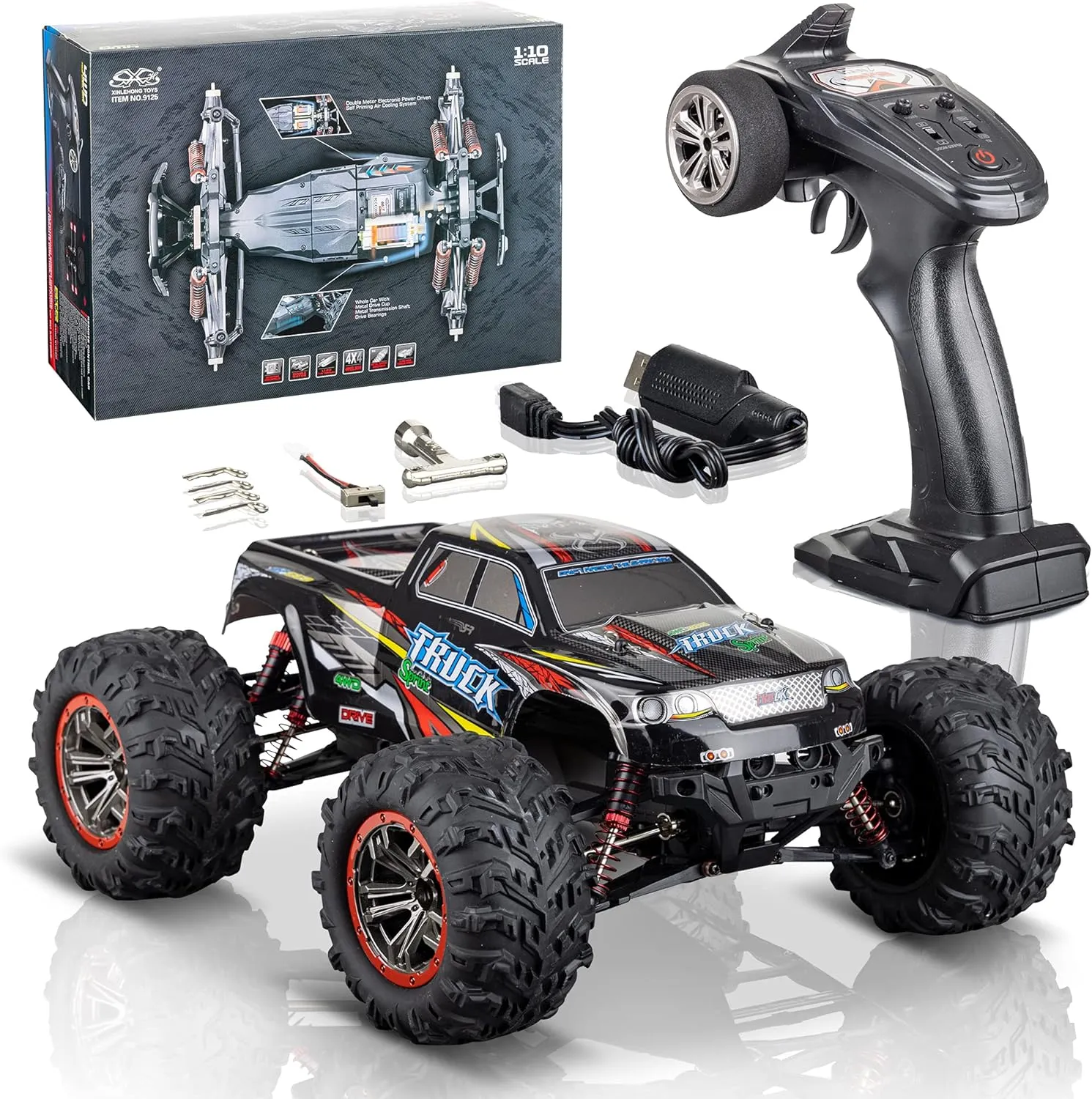 RC birch kitchenware institute corporeal Car$ Hits 30MPH | Off Road 4WD for Grip on Any Terrain |1/10 | Ready to Run Waterproof Trophy Truck - Improved Version 2024 1:10 Scale RC Truck | High-Speed Hobby Grade 