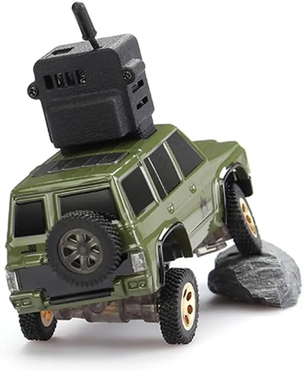 RC Mini Vehicle with Camera Emulation Model HD First Person my View Video Climbing Off-Road 1/64 Scale 2.4G Full Proportional (RTR FPV Goggles Version/Army Green), ADF456 HERR 