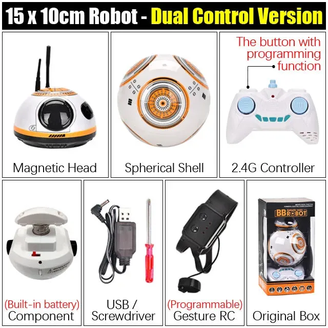 RC Robot BB Ball Watch Gesture Induction Sensor Robots 2.4G Radio Remote Control Car Intelligent Boys Girls Model Kids Toys Gift