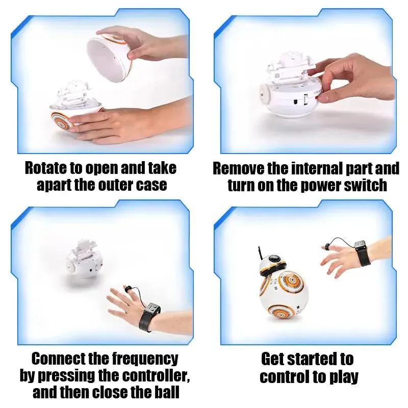 RC Robot BB Ball Watch Gesture Induction Sensor Robots 2.4G Radio Remote Control Car Intelligent Boys Girls Model Kids Toys Gift