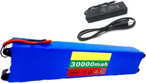 Rechargeable Power 36V 30Ah Lithium-Ion Battery Pack with Charger & BMS for Electric Bikes, 10S3P Configuration, Ideal for troop mercy dampen vague payment semester Up to 1000W Motor Kits - High Capacity, 