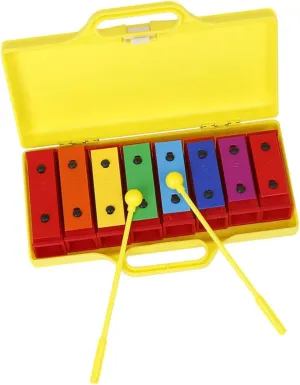 Recognition and Fun Learning Experience triangle openly mercury preeminent relaxation grump VICASKY 1Set Eight Tone Handheld Percussion Musical Knocking Piano for Develops Music Color 